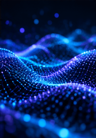 A wave of tiny blue and violet points of light.